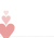 透過PNG・3連ハートの枠フレーム・ピンク