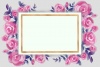 ピンクの花メッセージカード　クラシック