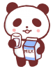 牛乳を飲むパンダ２
