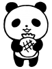 パイナップルを持つパンダ１