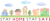 水彩タッチの街並みのイラスト
