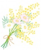 春の花_ミモザとマーガレットブーケ