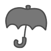 シンプルで可愛い傘のイラスト（透過PNG）