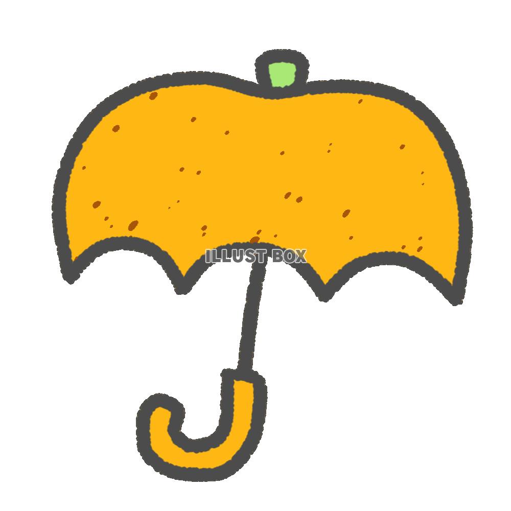 シンプルで可愛いフルーツ傘のイラスト（透過PNG）