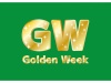 ゴールデンウィークのロゴ素材　キラキラゴールド