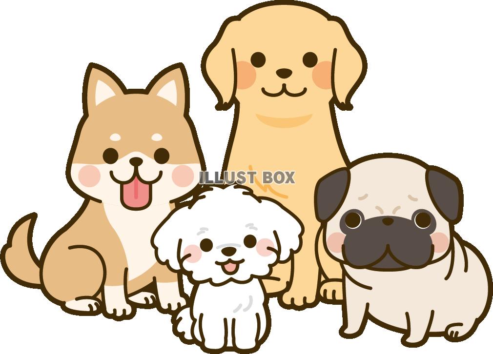 無料イラスト 犬集合