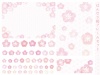 さくらフレーム水彩手書き春和柄桜花アイコンハガキサイズ飾り枠無料イラストフリー素材