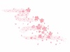桜花ピンク色流水紋様さくら模様柄飾り水彩画和柄和風手描き3月4月ひな祭り入学卒業無料イラストフリー素材
