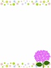 紫陽花水玉模様フレームシンプル飾り枠素材イラスト
