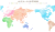 水彩タッチの世界地図