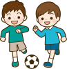 サッカーをする子供