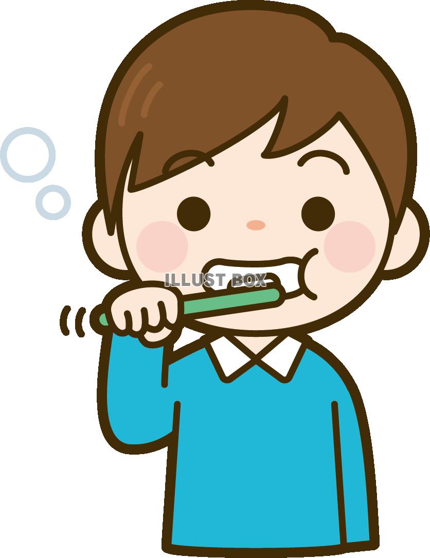 歯みがきをする子供