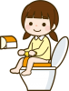 トイレをする子供