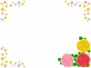 薔薇の花模様フレームシンプル飾り枠背景イラスト