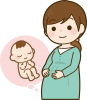 妊婦とおなかの赤ちゃん