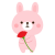 うさぎとカーネーション