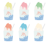 かき氷屋台のカップ(zipファイル: pdf,jpg,透過png)