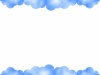 雲くもフレームシンプル飾り枠背景イラスト