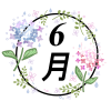 6月イラスト　紫陽花