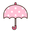 傘・ドット（ピンク）