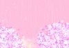 幻想的で紫陽花の綺麗な雨背景（A4横）