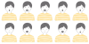 Tシャツの男性の表情セット(zipファイル: pdf,jpg,透過png)