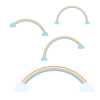 虹のイラストセット