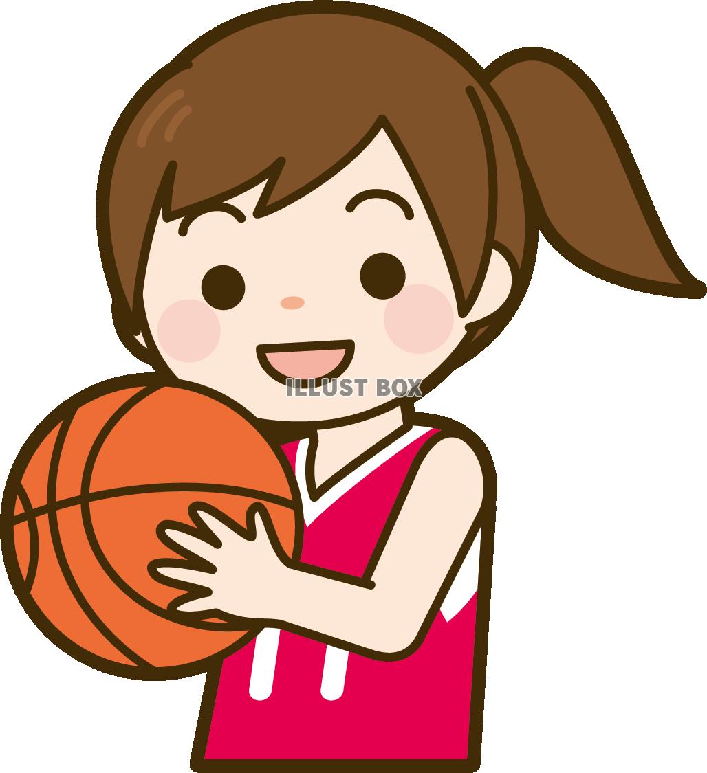 バスケットボールを持った女の子