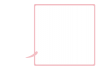 ふきだし左・1本正方形ピンク枠フレーム