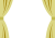 透過PNG・カーテン幕の枠フレーム・黄色