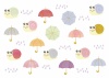 カタツムリ03_02（傘・雨・壁紙・背景）