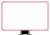 透過PNG・液晶パソコンの枠フレーム・赤