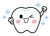 Vサインをする歯のキャラクター