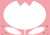 透過PNG・チューリップの枠フレーム・ピンク