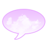 空模様の吹き出し：パープル