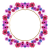 カラフルなお花　丸型