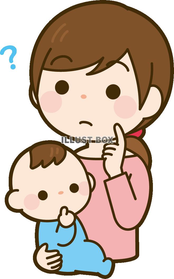 悩むママと赤ちゃん