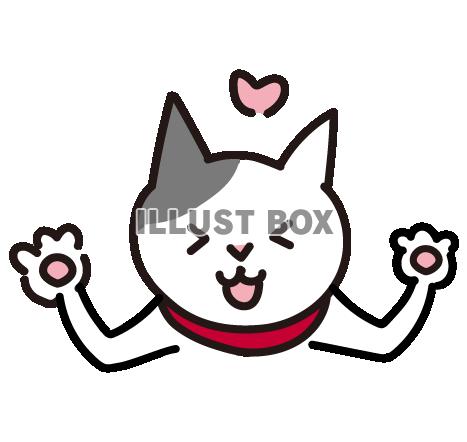 ハッピーな猫のイラスト