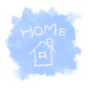 絵本風で可愛い手書きの「HOME」アイコン