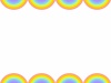 虹色フレームシンプル飾り枠背景イラスト
