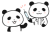 ワクチン接種をするパンダ