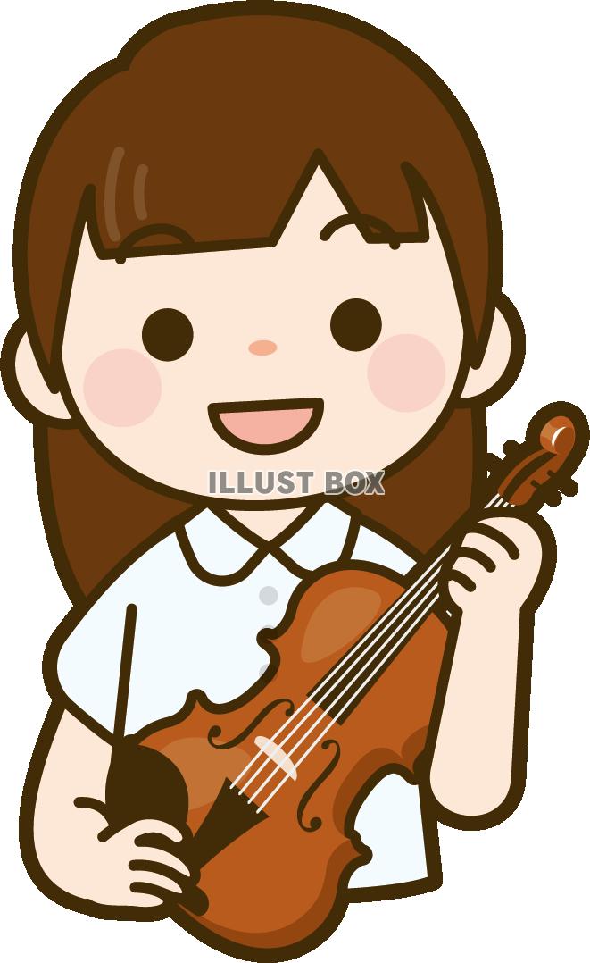無料イラスト バイオリンを持った女の子