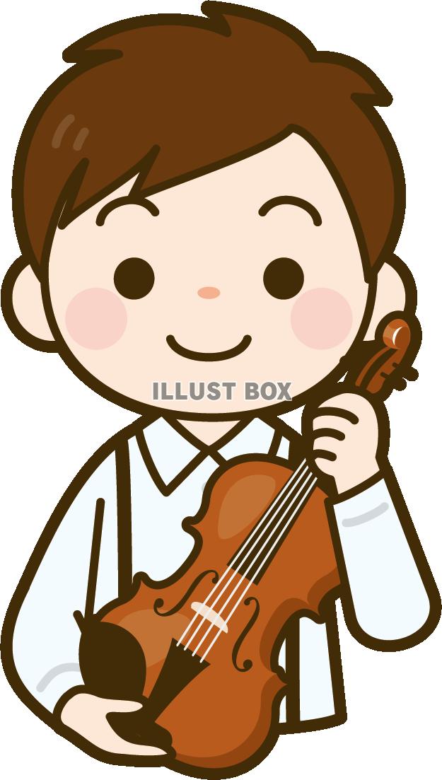 バイオリンを持った男の子