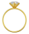 ダイヤモンドの指輪 金色 正面 (透過PNG)