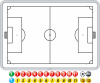 サッカーの作戦ボードとマグネット