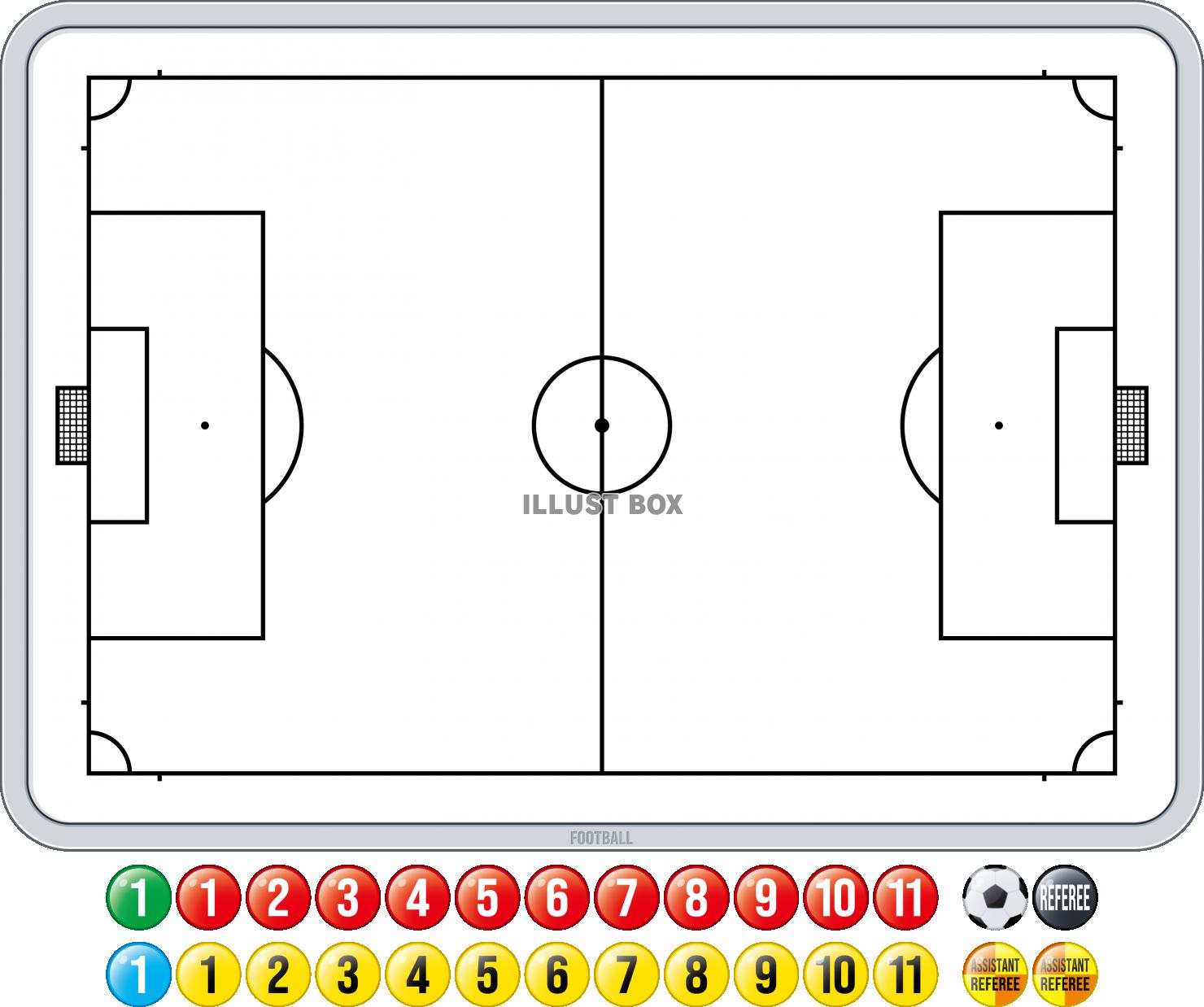 サッカーの作戦ボードとマグネット