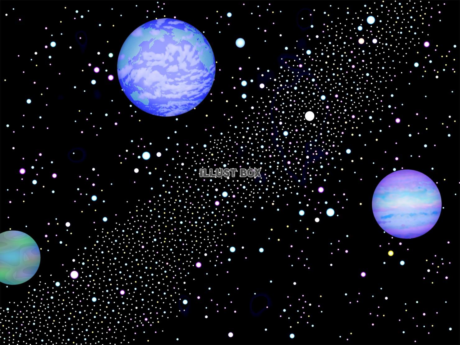 無料イラスト 星空の壁紙天の川シンプル背景素材イラスト