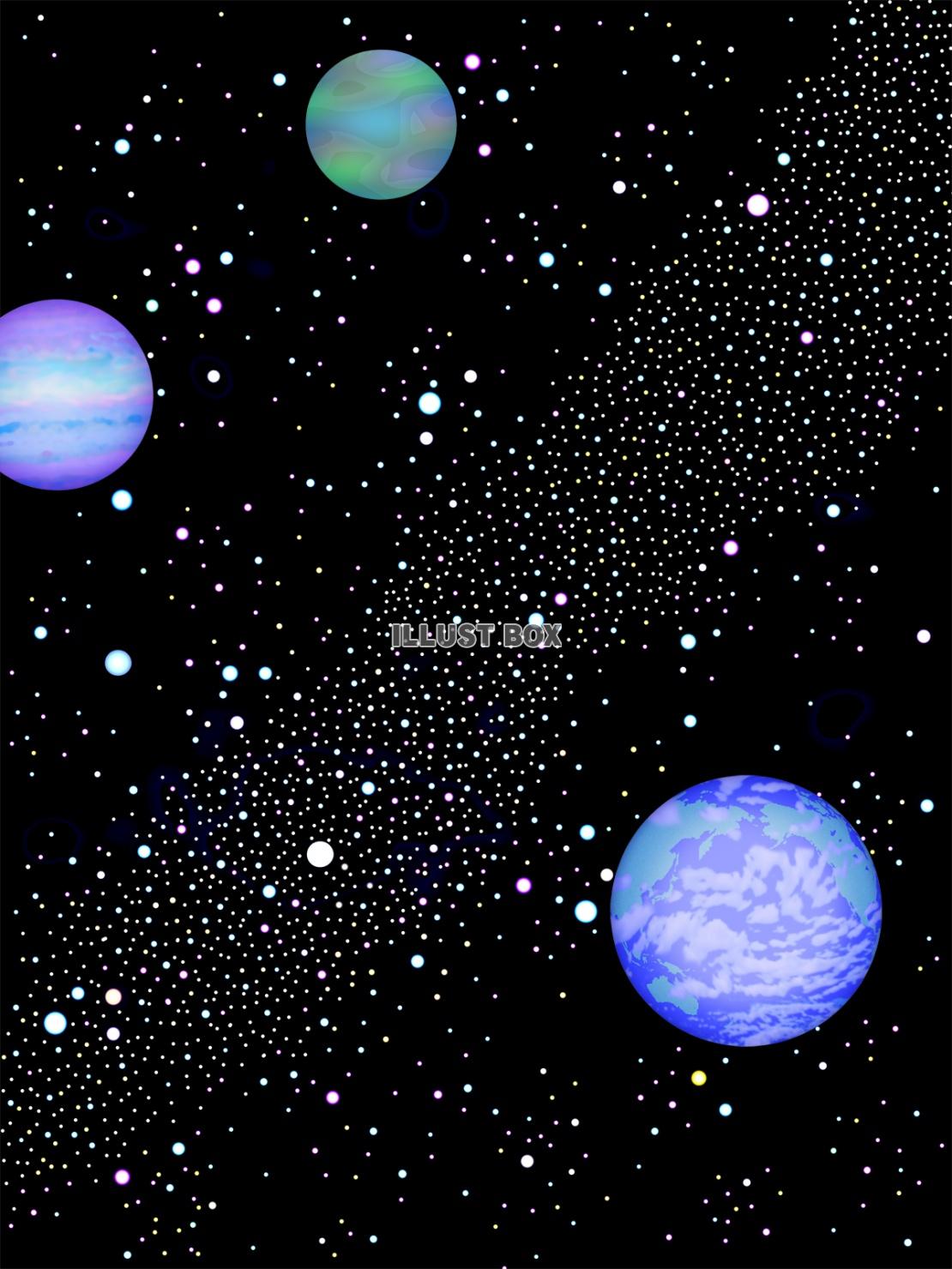 星空の壁紙天の川シンプル背景素材イラスト