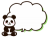 パンダと吹き出し　コピースペース