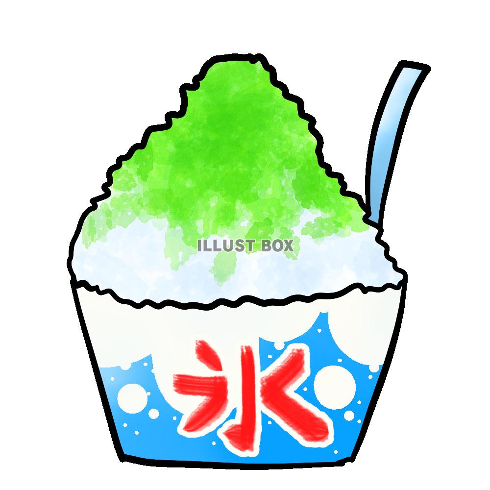 シンプルで可愛いかき氷イラスト（透過PNG）